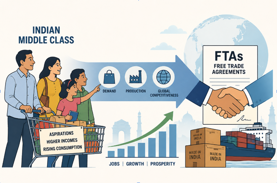 How is the Indian middle class powering FTAs?